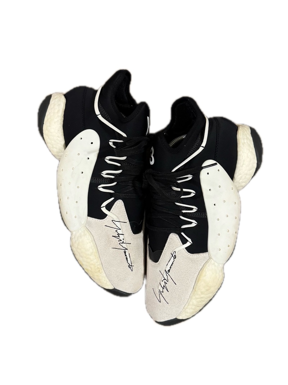 Y-3 BYW Bball Size 10 White/Black Yohji Yamamoto Men's Shoes